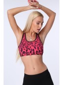 Coral leopard print sports top MR15498 - Online store - Boutique